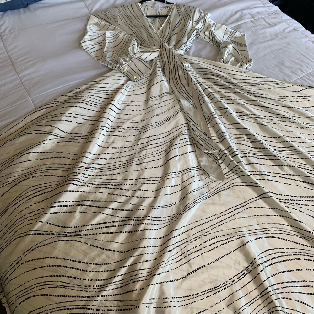 Satin maxi dress beautiful A line